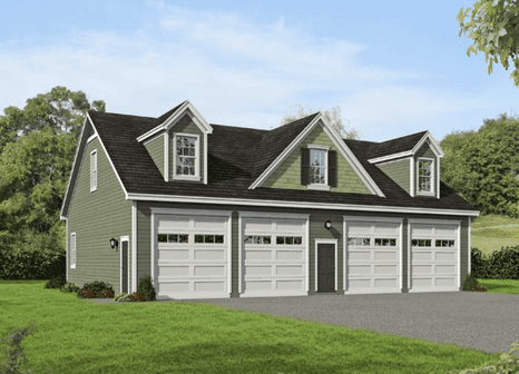 Custom built garage in New Hampshire