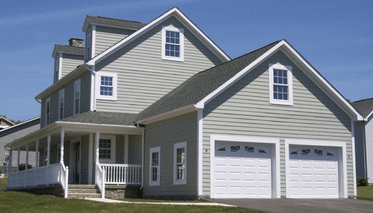 Attached garage addition built onto a New Hampshire home