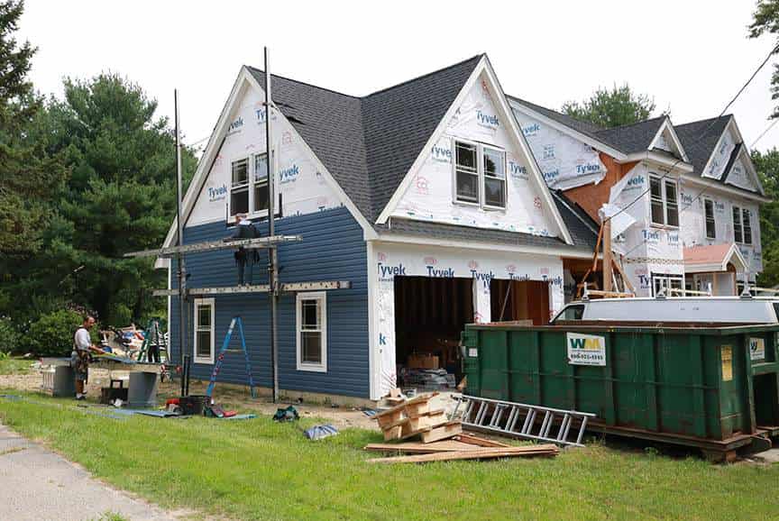 Attached garage with loft built in New Hampshire