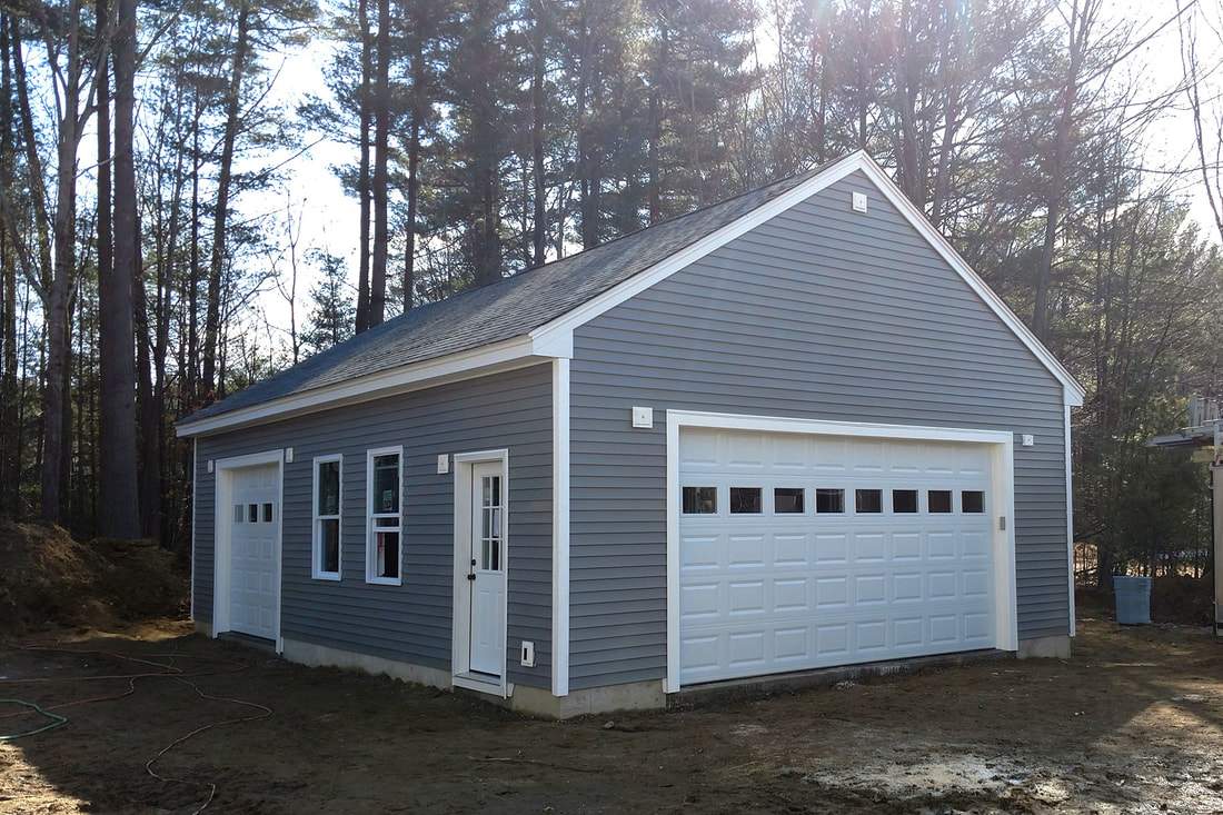 Garage construction project in New Hampshire